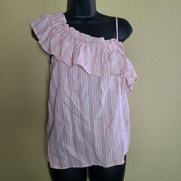 Sweet Wanderer Striped One Shoulder Top - Picture 1 of 8